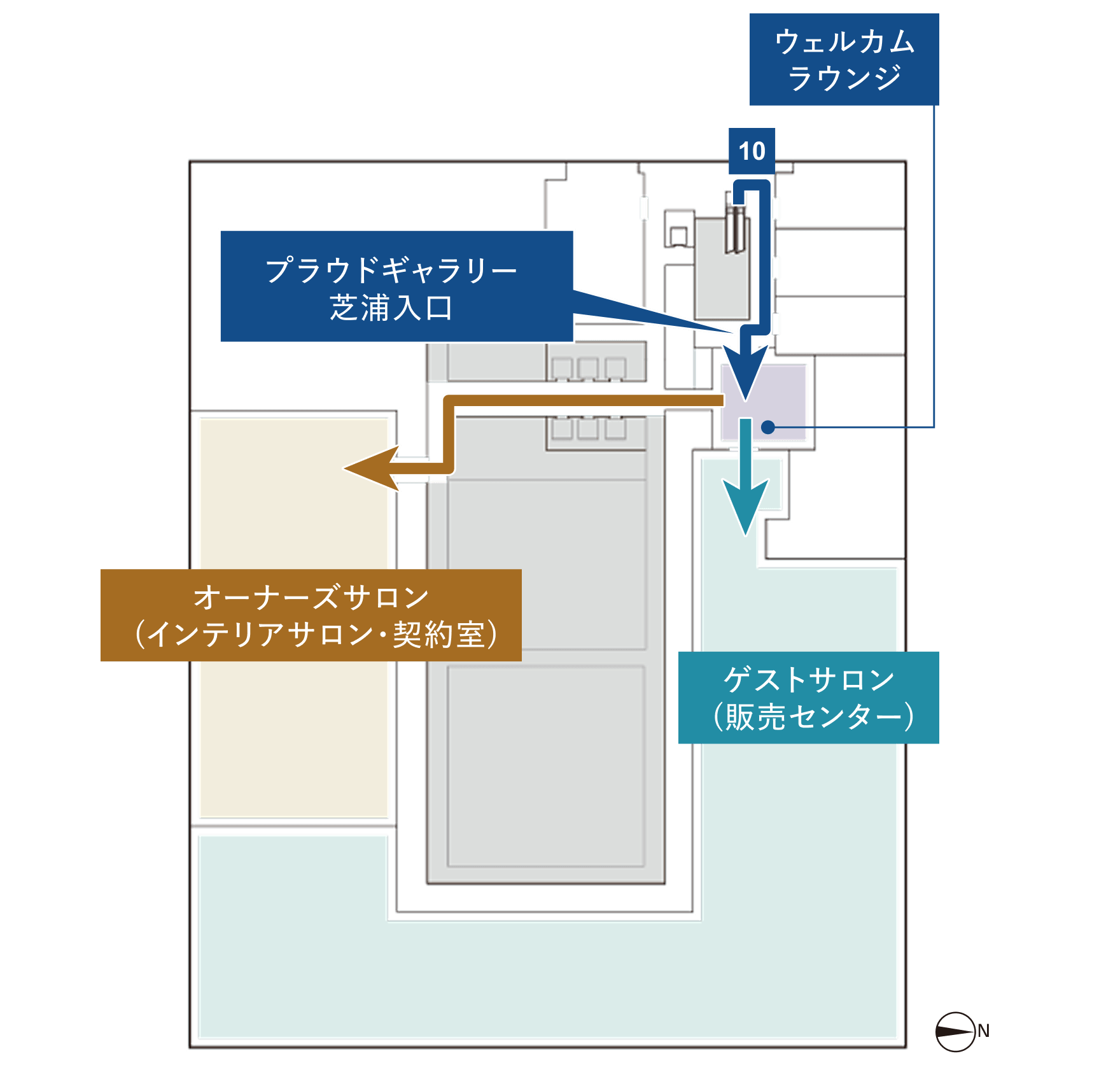 プラウドギャラリー芝浦　8F フロアマップ