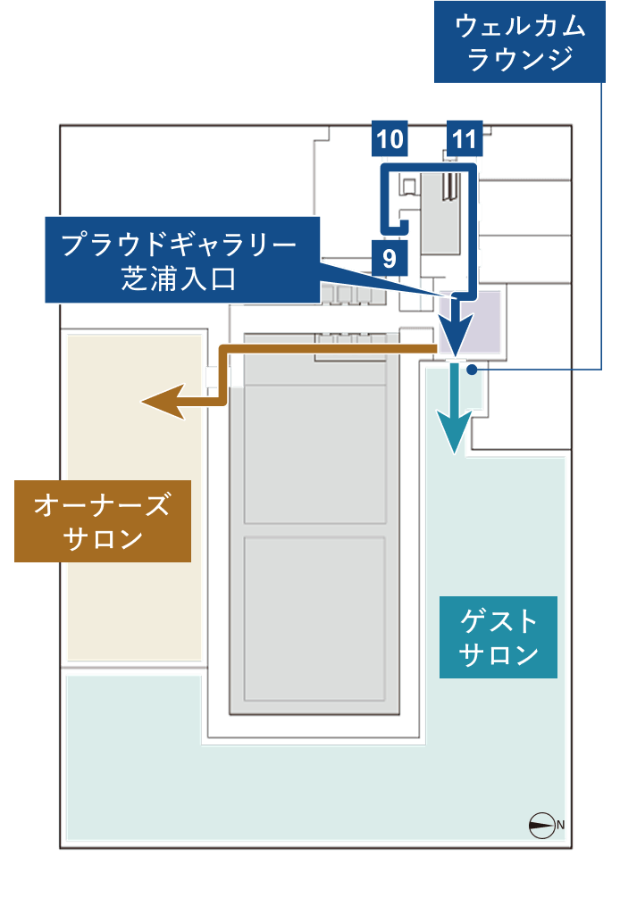 プラウドギャラリー芝浦　8F フロアマップ