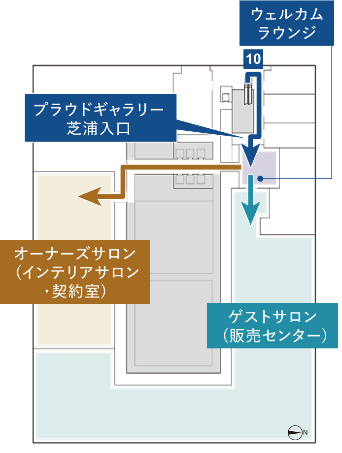 プラウドギャラリー芝浦　8F フロアマップ